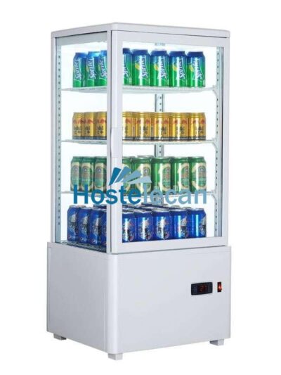Expositor Refrigerado 4 Caras 78 litros Blanco de 447x400x969h mm Línea Pekín XC78L-B