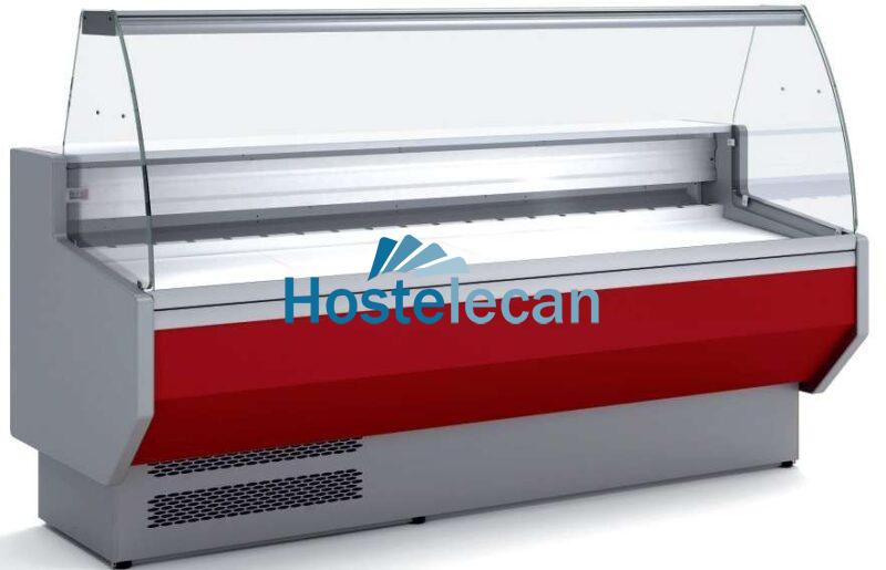 Vitrina Refrigerada Cristal Curvo Fondo 900 dim.2995x940x1235h mm Línea Córdoba VED-9-30-C
