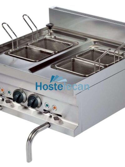 Cocedor de pasta eléctrico sobremesa 14+14 litros 3+3 kw 600x600x265h mm EMH606 Línea Estambul