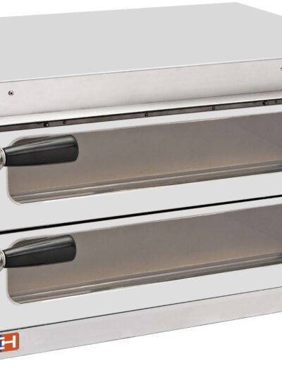 Horno Eléctrico de Pizza Compacto 2 pizza diámetro 35 cm AVEIRO FP35PV con puerta de cristal