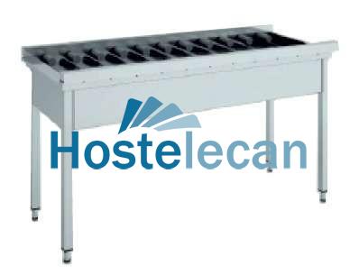 Mesa de Salida con Rodillos Recta de 1600 x 640 x850h mm MR-160