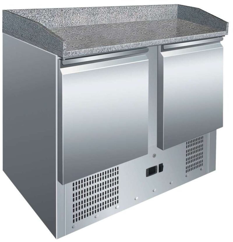Mesa GN1/1 2 Puertas Preparación Pizzas con Encimera de Granito de 1045 x700 x1050h mm PEKIN S902PZ Mesa GN1/1 2 Puertas Preparación Pizzas con Encimera de Granito de 1045 x700 x1050h mm PEKIN S902PZ