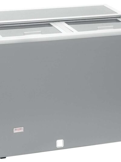 Enfriador de Botellas 400 litros  Puertas Inox de 1280 x670 x880h mm con ruedas AVEIRO AGF400 (COLOR GRIS)