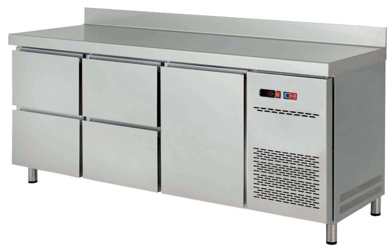 Mesa Snack Refrigerada 4 cajones Fondo 600 de 1492 x600 x850h mm CORDOBA MRCH-150-4 Mesa Snack Refrigerada 4 cajones Fondo 600 de 1492 x600 x850h mm CORDOBA MRCH-150-4