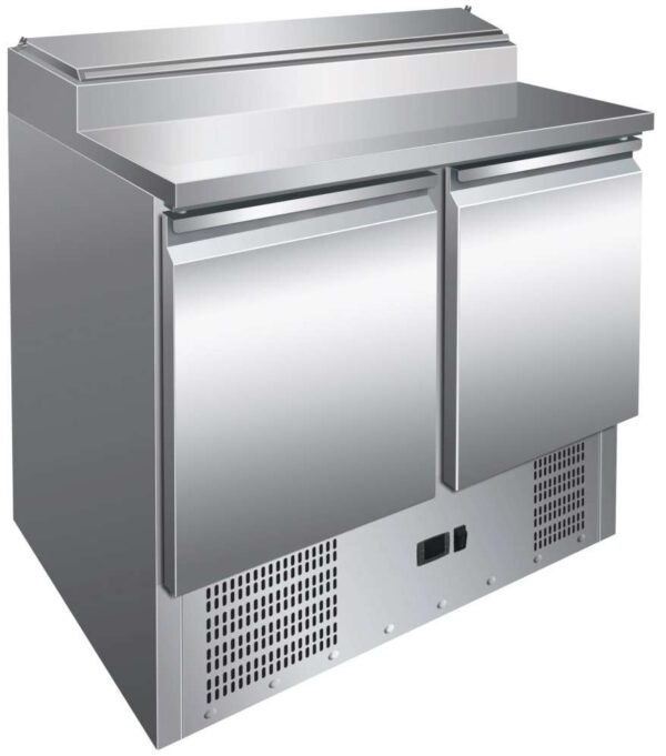 Mesa GN1/1 2 Puertas Preparación Ensaladas de 900 x700 x1010h mm PEKIN PS200